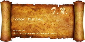 Tomor Muriel névjegykártya
